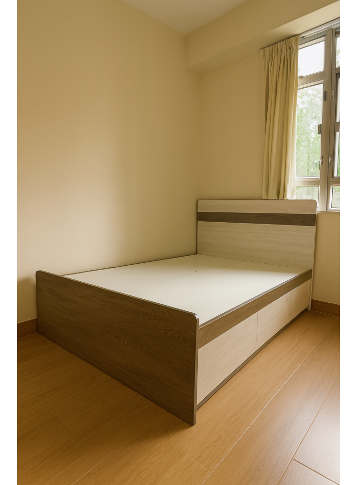 Phantoms夾板系列直屏三桶雙人夾板床架