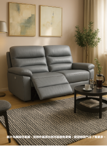 Divano 6565 2.5-Seater Half-Leather Electric Recliner Sofa 